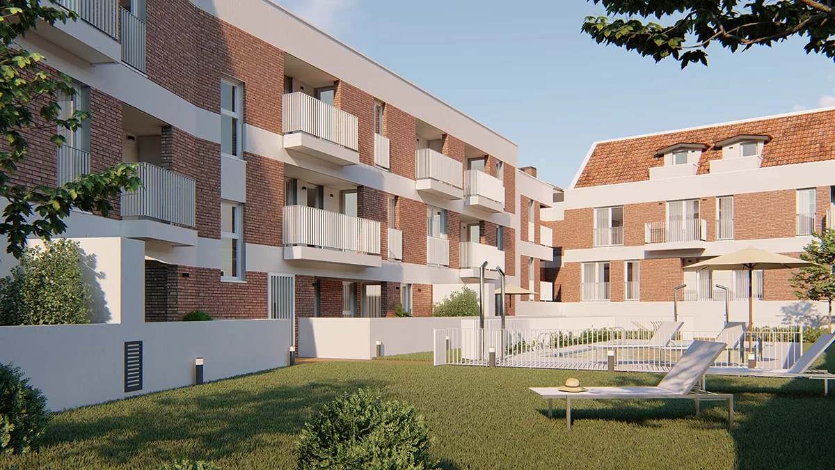 Residencial Tabarca. Vista zona comunes